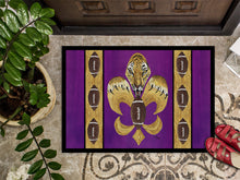 Load image into Gallery viewer, Tiger Football Fleur de lis  Doormat - 24x36 Decorative Floor Mat – Indoor/Outdoor Rug