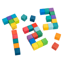 Load image into Gallery viewer, **Pre-order (Ships in 2-3 Weeks)**36 Pcs STAINED Rainbow Mosaic Building Blocks in Primary Colors