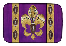 Load image into Gallery viewer, Tiger Football Fleur de lis Dish Drying Mat – Absorbent, Artistic Kitchen Essentials 8205DDM
