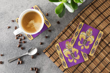 Load image into Gallery viewer, Tiger Football Fleur de lis Coasters - Set of 4 Lightweight Foam, Absorbent Drink Coasters