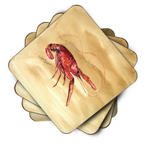 Load image into Gallery viewer, Crawfish Coasters - Set of 4 Lightweight Foam, Absorbent Drink Coasters