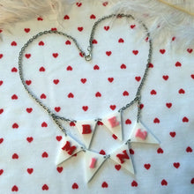 Load image into Gallery viewer, BE MINE Acrylic Laser Cut Bunting Necklace