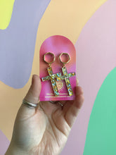 Load image into Gallery viewer, Spring Cross Earrings