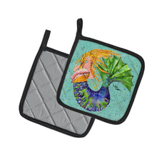 Load image into Gallery viewer, Mermaid Pot Holders - Set of 2 Decorative Kitchen Helpers | Made in the USA 8336PTHD