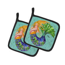 Load image into Gallery viewer, Mermaid Pot Holders - Set of 2 Decorative Kitchen Helpers | Made in the USA 8336PTHD