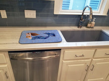 Load image into Gallery viewer, Mermaid  Dish Drying Mat – Absorbent, Artistic Kitchen Essentials 8337DDM