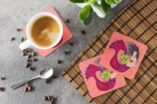 Load image into Gallery viewer, Mermaid Coasters - Set of 4 Lightweight Foam, Absorbent Drink Coasters