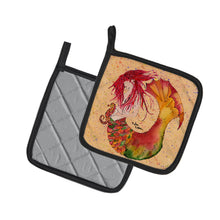 Load image into Gallery viewer, Mermaid Pot Holders - Set of 2 Decorative Kitchen Helpers | Made in the USA 8339PTHD