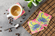 Load image into Gallery viewer, Crab Coasters - Set of 4 Lightweight Foam, Absorbent Drink Coasters