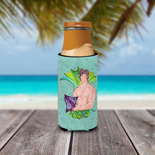 Load image into Gallery viewer, Black Headed Merman Slim Can Hugger – Fun &amp; Functional Drink Coolers 8345MUK