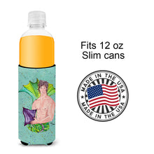 Load image into Gallery viewer, Black Headed Merman Slim Can Hugger – Fun &amp; Functional Drink Coolers 8345MUK