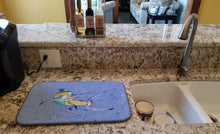 Load image into Gallery viewer, Blue Marlin Dish Drying Mat – Absorbent, Artistic Kitchen Essentials 8350DDM