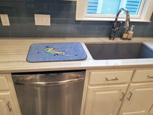Load image into Gallery viewer, Blue Marlin Dish Drying Mat – Absorbent, Artistic Kitchen Essentials 8350DDM