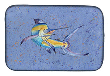 Load image into Gallery viewer, Blue Marlin Dish Drying Mat – Absorbent, Artistic Kitchen Essentials 8350DDM