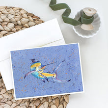 Load image into Gallery viewer, Blue Marlin Fish Greeting Cards -  Blank Note Cards – 8-Pack of Artist-Designed Cards with Envelopes