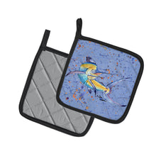 Load image into Gallery viewer, Blue Marlin Pot Holders - Set of 2 Decorative Kitchen Helpers | Made in the USA 8350PTHD