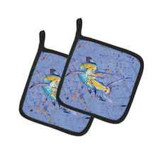 Load image into Gallery viewer, Blue Marlin Pot Holders - Set of 2 Decorative Kitchen Helpers | Made in the USA 8350PTHD