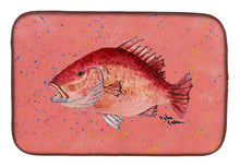 Load image into Gallery viewer, Strawberry Snapper Dish Drying Mat – Absorbent, Artistic Kitchen Essentials 8351DDM