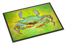 Load image into Gallery viewer, Bright Green Blue Crab  Doormat - 24x36 Decorative Floor Mat – Indoor/Outdoor Rug