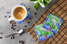 Load image into Gallery viewer, Bird - Egret Coasters - Set of 4 Lightweight Foam, Absorbent Drink Coasters