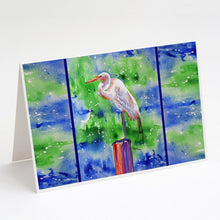 Load image into Gallery viewer, Egret Greeting Cards -  Blank Note Cards – 8-Pack of Artist-Designed Cards with Envelopes
