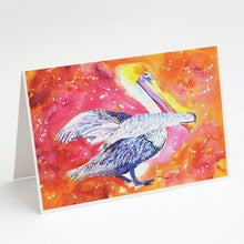 Load image into Gallery viewer, Pelican Greeting Cards -  Blank Note Cards – 8-Pack of Artist-Designed Cards with Envelopes