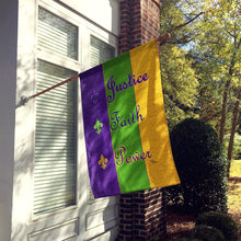 Load image into Gallery viewer, Mardi Gras Flag Canvas House Size