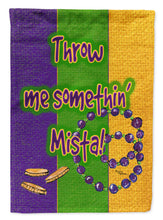 Load image into Gallery viewer, Mardi Gras Throw me Something Mister Flag Canvas House Size