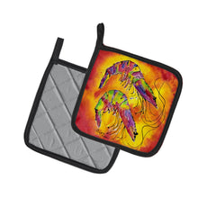 Load image into Gallery viewer, Bright Shrimp on Red Pot Holders - Set of 2 Decorative Kitchen Helpers | Made in the USA 8378PTHD