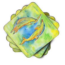 Load image into Gallery viewer, Dolphin Coasters - Set of 4 Lightweight Foam, Absorbent Drink Coasters
