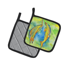 Load image into Gallery viewer, Dolphin Pot Holders - Set of 2 Decorative Kitchen Helpers | Made in the USA 8380PTHD