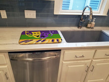 Load image into Gallery viewer, Mardi Gras Dish Drying Mat – Absorbent, Artistic Kitchen Essentials 8383DDM