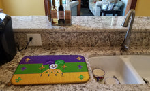 Load image into Gallery viewer, Mardi Gras Dish Drying Mat – Absorbent, Artistic Kitchen Essentials 8386DDM