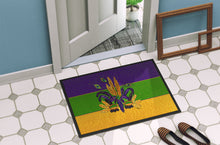 Load image into Gallery viewer, Mardi Gras Mask Doormat - 24x36 Decorative Floor Mat – Indoor/Outdoor Rug