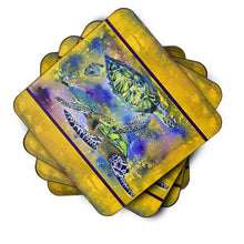 Load image into Gallery viewer, Turtle Coasters - Set of 4 Lightweight Foam, Absorbent Drink Coasters