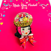 Load image into Gallery viewer, Harriet and her Easter Bonnet Brooch