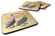 Load image into Gallery viewer, Bird - Pelican Coasters - Set of 4 Lightweight Foam, Absorbent Drink Coasters