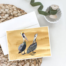 Load image into Gallery viewer, Pelican Sandy Beach Greeting Cards -  Blank Note Cards – 8-Pack of Artist-Designed Cards with Envelopes
