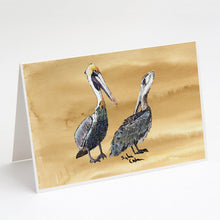 Load image into Gallery viewer, Pelican Sandy Beach Greeting Cards -  Blank Note Cards – 8-Pack of Artist-Designed Cards with Envelopes