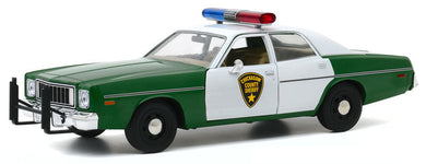 Greenlight 84096 1/24 Scale Chickasaw County Sheriff - 1975 Plymouth Fury Authentic