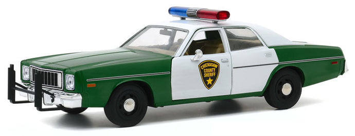 Greenlight 84096 1/24 Scale Chickasaw County Sheriff - 1975 Plymouth Fury Authentic