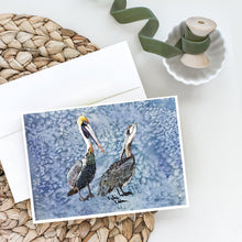Load image into Gallery viewer, Pelican Cool Blue Greeting Cards -  Blank Note Cards – 8-Pack of Artist-Designed Cards with Envelopes