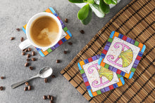 Load image into Gallery viewer, Beach and Seafood Coasters - Set of 4 Lightweight Foam, Absorbent Drink Coasters