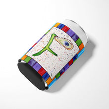 Load image into Gallery viewer, Letter F with Oyster Shell Can or Bottle Beverage Insulator Hugger 8429