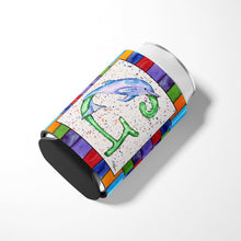 Load image into Gallery viewer, Letter G with Dolphin Can or Bottle Beverage Insulator Hugger 8430