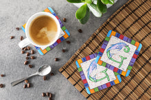 Load image into Gallery viewer, Beach and Seafood Coasters - Set of 4 Lightweight Foam, Absorbent Drink Coasters