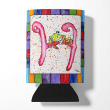 Load image into Gallery viewer, Letter H with  Frog Can or Bottle Beverage Insulator Hugger 8431