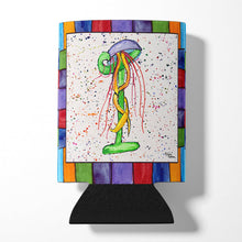 Load image into Gallery viewer, Letter I with  Jellyfish Can or Bottle Beverage Insulator Hugger 8432