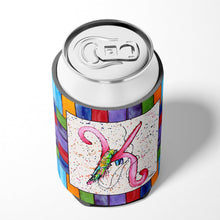 Load image into Gallery viewer, Letter K with  Shrimp Can or Bottle Beverage Insulator Hugger 8434