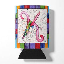Load image into Gallery viewer, Letter K with  Shrimp Can or Bottle Beverage Insulator Hugger 8434